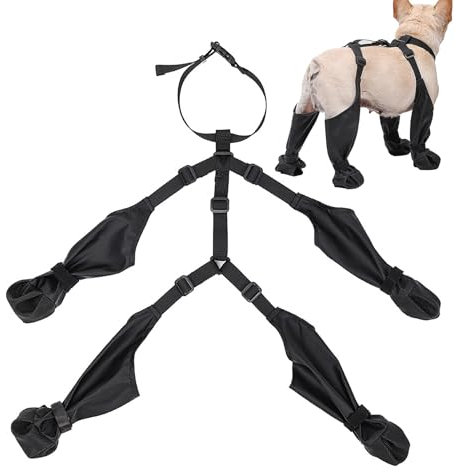 Ahuuen Stivali per Cani da Esterno | Leggings per Stivali per Cani | Protezione per Zampe Impermeabili | Stivali per Cani con Bretelle | per Cani di Piccola E Media Taglia per Passeggiate