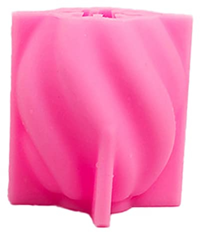 Lisher DIY Wave Säulenform Kerze Twirl Twist Säule Duftkerze Silikonform Wind Harz Form Seife Dekoration (L)