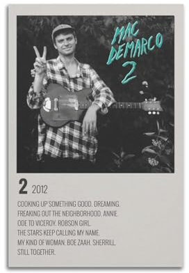 Zamou Mac Demarco Leinwand-Poster, Wandkunst, dekoratives Wohnzimmer-Poster, Schlafzimmer-Poster, 30 x 45 cm, ungerahmter Stil