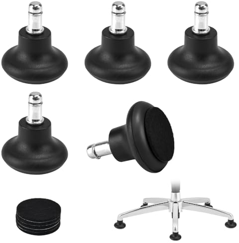 AFASOES 5PCS Remplacement Roulettes de Chaise Bureau Chaise Remplacement Roulettes Fixes Patins de Chaise de Bureau 2 Pouces Patins de Sol pour Chaise de Bureau Chaise Coussin de Pied Fixe pour Chaise