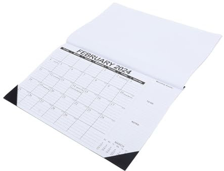 STOBOK 1stück Wandkalender Einfacher Notizkalender Zum Aufhängen Kreatives Wanddekor Weiß Für Büro Und Zuhause Zwei-seitiges Offset Stilvoll Und Funktional