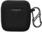 kwmobile Silicone Cover Compatible with Marshall Minor IV/Minor 4 - Case Cover Stick-On Skin with Clip - Black