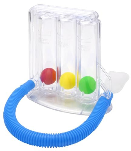 VOSSOT Sistema de entrenamiento de respiración de 3 cámaras, entrenador de respiración para función pulmonar y terapia del habla, entrenador de respiración para logopeda, terapia ocupacional,