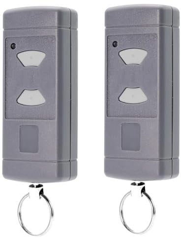 Telecomando 40,685Mhz per Hörmann Handsender HSE/4, HSM2/4, HS2/4, 2 canali, grigio, codice di scorrimento, telecomando per porta del garage, telecomando di ricambio