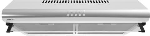INFINITON Campana Extractora CMPV-620XB10, 200 m3/h, Ancho 60 cm, Altura especial de 105cm para su instalación, Luz LED incorporada,3 Niveles de potencia de succión, Inox