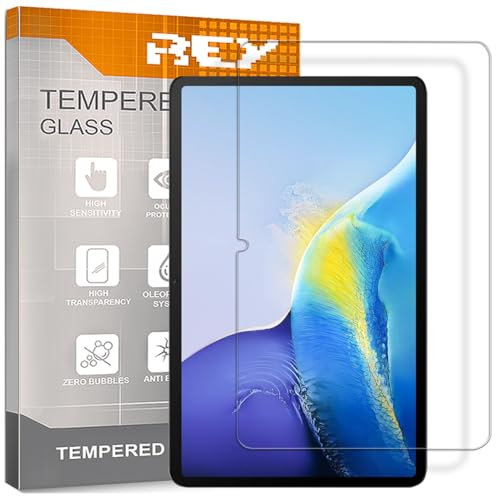 REY Bildschirmschutz aus gehärtetem Glas für OUKITEL OT5 12, Schutzfolie, Displayschutzfolie 9H+ Härte, Anti-Kratzen-Öl-Bläschen