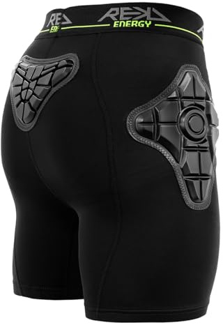 REKD Energy Pro Impact Shorts mit formuliertem Schaumstoff für verbesserten Aufprallschutz, bequeme Crashhose für eine Reihe von Actionsportarten, maschinenwaschbar, Uni für Jugendliche und