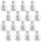 WEBEEDY 16 Pcs Bouteilles D'Eau Bénite Mini Décoratives en Relief Vides Conteneur de 1 ml D'Eau Bénite Portable avec Couvercle pour Faveurs D'Église pour la Décoration de Pâques 2 styles