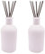 2PCS 200ml Reed Glass Diffuser Set，Essential Oil Container,6.7oz Refillable Empty Glass Bottles with Sticks,Diffuser Jars for Home Oil Fragrance Matte White (200ml Tall)