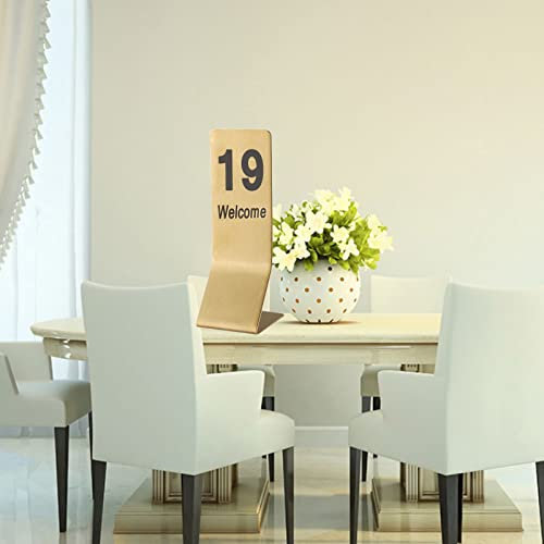 Tischnummernkarten doppelseitig, Tischnummernschild 1-10/20, Dicke 1,8 mm, Tischkarten aus Edelstahl für Restaurants, Bars, Partys, Hochzeiten (Farbe: Gold, Größe: 1–10) (Gold, 1. Januar 2018)