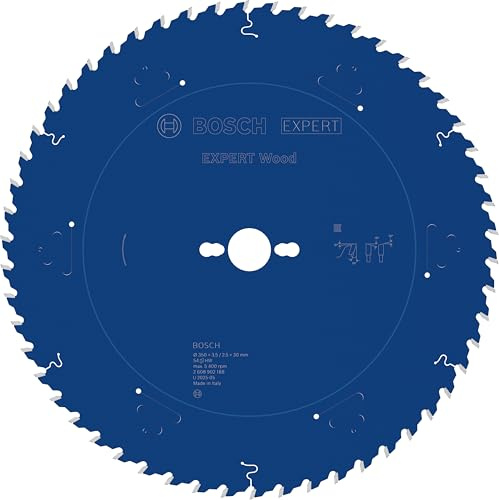 Bosch 1x Expert Wood Corded Circular Saw Blade for Table Saw | for Softwood, Hardwood, Ø 350 mm, Professional Accessory Table Corded Circular Saw, Stationary Table Saw