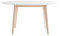 Miliboo Tisch oval 150 cm Weiß und helles Holz Leena