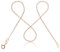 modabilé Panzerkette Damen Halskette Rosegold Vergoldet 925 Sterling Silber (38cm 1,3mm breit) Rosegoldene Kette ohne Anhänger Kurz Ketten für Frauen