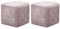 vidaXL 2X Tables de Chevet Table de Nuit Tabouret Pouf Repose-Pied Armoire de Chevet Salon Salle de Séjour Maison Chambre à Coucher Rose Tissu Velours