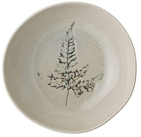 Bloomingville Bea - Plato hondo (cerámica, 21 cm), color crema