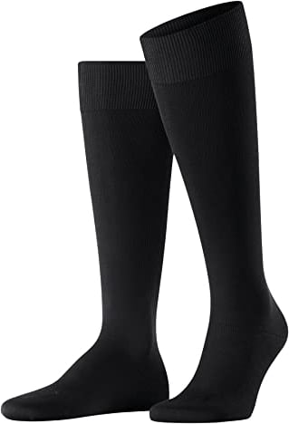 FALKE Herren Kniestrümpfe Energizing Cotton M Kh Baumwolle mit Kompression 1 Paar, Schwarz Black 3000, 39-40