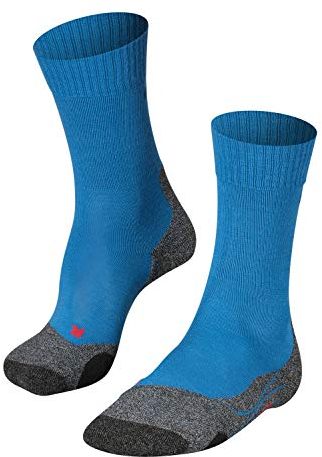 FALKE Herren Wandersocken TK2 Explore M SO Wolle Funktionsmaterial antiblasen dick 1 Paar, Blau (Galaxy Blue 6416), 42-43