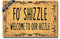 IFHUH Fo' Shizzle Welcome to My Hizzle Doormat Entrance Floor Mat Funny Welcome Mat Decorative Indoor Outdoor 23.6 in(W) x 15.7 in(L)