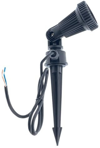 BarcelonaLED Lot de 2 lampes projecteurs LED avec piquet extérieur pour jardin, terrasse, patio, gazon étanches IP65 220 V culot ampoules GU10