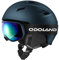 Odoland Skihelm Skibrille Set Snowboardhelm mit Snowboardbrille für Erwachsene Schneebrille UV 400 Schutz Windwiderstand Snowboard Brille zum Skifahren und Bergsteigen Dunkelblau L