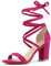 Allegra K Sandalen Zum SchnüRen Damen High Heels Schnürung Rose Rosa 39
