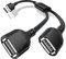 Itramax Cavo USB Splitter Y 1M,Filo Prolunga USB A 1 Maschio a 2 Dual Femmina,Doppia Porta Multipresa USB Sdoppiatore,Caricatore Dati Adattatore Alimentazione per Mac,Auto,Xbox One,PS4,PS5,PC