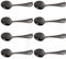 QUCHER 18/8 Edelstahl-Espressolöffel, 8 stück 13.7cm Kuchenlöffel, kleiner Löffel, Dessert- und Teelöffel (Black)