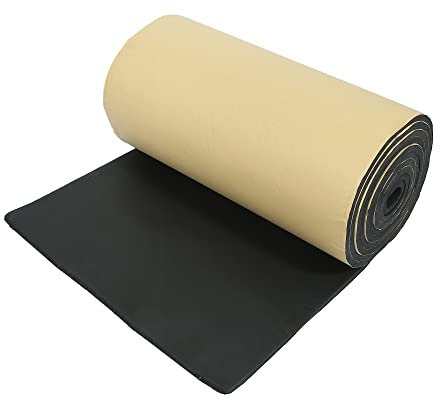 sourcing map 10mm Isolation Phonique Voiture Insonorisation Mousse Isolant Thermique Moteur Capot Coffre 50x500cm