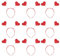 SOLUSTRE 9 Stücke Pailletten Herz Haarreif Haarband Damen Stirnband Haarschmuck Braut Mädchen Kopfbedeckung Valentinstag Kostüm Deko Hochzeit Party Cosplay Fotografie Requisiten