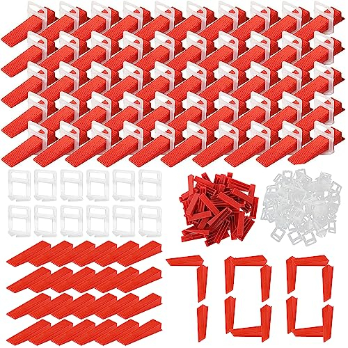 700 Pezzi Distanziatori per Piastrelle Livellatori per Piastrelle Cunei per Piastrelle con Inserti per Piastrelle 3mm per Piastrelle da Parete e da Pavimento Riutilizzabile