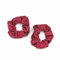 Scrunchies Haargummi Damen, 2 Stück Weiche Seide Haargummis Mädchen, Premium Satin Invisibobble Scrunchie, Haargummi Scrunchies für Lange Feine Oder Dicke Lockige Haare Mädchen (Rot)