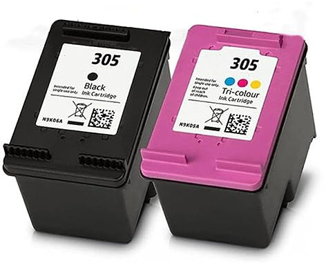 Patronen 305 305 xl 305xl Schwarz und Farbe Druckerpatronen für HP 305 Schwarz und Farbe Tinte Drucker HP 305 305 xl HP Patronen DeskJet 2700 Envy 6010 6020 (1 Schwarz, 1 Farbe, 2 Pack)