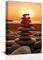 CXHOSTENT Zen Leinwandbilder Zen Stein und Sonnenaufgang Kunstdrucke Spa Bilder für spirituelle Meditation Yoga Raumdekoration gerahmt (C, 40.00 x 60.00 cms)