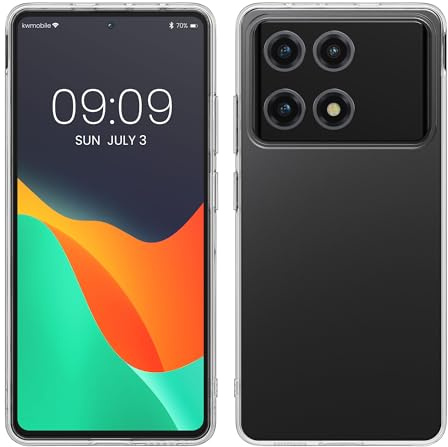 kwmobile Hülle kompatibel mit Xiaomi Poco X6 Pro 5G - Silikon Handyhülle transparent - Handy Case in Transparent