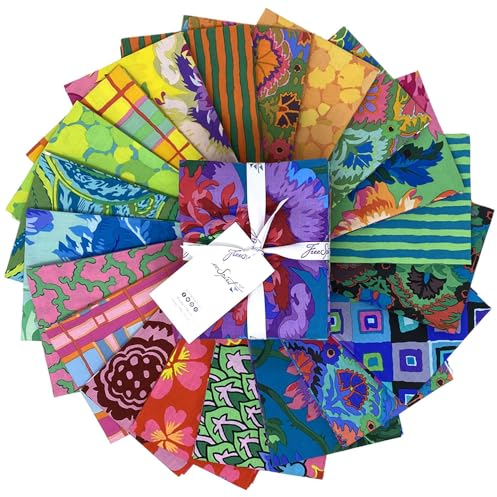 Bright – Februar 2024 Fat Quarter Bundle (20 Stück) von Kaffe Fassett Collective for FreeSpirit (FB4FQGP.FEB24BRIGHT)