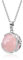Jovivi 18mm Rosenquarz Kugel Anhänger Halskette Heilstein Kette Echt Kristall Pendant Glückskette Edelstein Schmuck