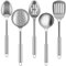 SameeHome Juego de utensilios de cocina de acero inoxidable, pala, utensilios de cocina, 5 piezas