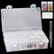 Yabound 64 Slots Saatgut Aufbewahrungsbox, Kunststoff Saatgut aufbewahrungsbox mit 112 Etikettenaufklebern und 1 Pinzette, Samen Organizer für Blumensamen, Gemüsesamen, Diamond Painting Zubehör