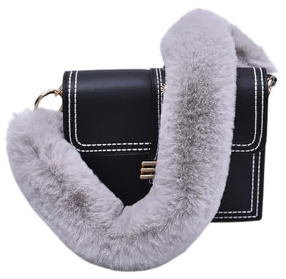 Asudaro 40 cm/60 cm/120 cm Plüsch-Taschengurt, Damen-Plüsch-Taschengurt, Ersatz-Handtaschengurt, Geldbörsengurt, für Handtaschen/Umhängetaschen/Umhängetaschen