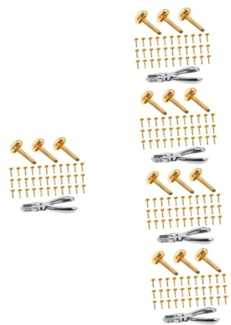 SEWACC 5sätze Runde Kleidung Brads Dekorative Rivets Für DIY Projekte Gold Lochzange Zum Verzieren Von Taschen Kleidung Und Mehr
