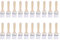 sourcing map 20pcs Paint Brushes 1.5 Paint Brush Nylon Flat Wall Paint Brush Soft Bristle with Wood Handle for Painting DIY Latex Paints Furniture Cabinets Fences, White