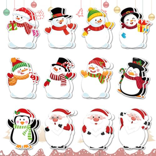 24 Pack Haftnotizen Weihnachten, Haftnotizen Klebezettel Weihnachten, Weihnachten Notizblock, Postit Haftnotizen Weihnachten, Mini Haftnotizen Weihnachten für Deko & Aufgabenlisten