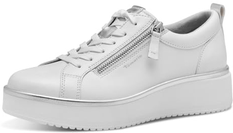 Tamaris Damen Klassische Ballerinas, Frauen Flats,Comfort Lining,TOUCHit-Fußbett,Slip-ons,klassisch elegant,Ballerinen,White,37 EU