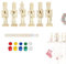 Unfinished Nutcracker for Painting Unpainted Wooden Nutcracker | Wooden Nutcracker Figures Christmas Craft Soldier Ornament - Plain Unpainted Nutcracker with Brushes for Day