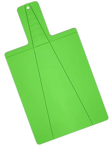 BOBOZHONG Faltbares Schneidebrett, Polypropylen (PP), Rechteckig, 38.2x21.5 cm, Grün, für Fleisch, Gemüse, Obst, Rutschfeste Füße, Leichtgewichtig
