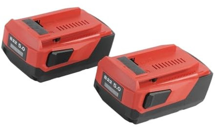 ThAyLa 2 Pièces De Remplacement De Batterie Li-ION Haute Capacité 21.6V 5Ah, Compatible avec Hilti B22 18V 21.6V 22V. Batterie for Outil Électrique sans Fil 22 V