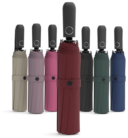 Sapor Design Premium Regenschirm mit Lotus Effekt | sturmfest, windsicher, Auf-Zu-Automatik | edler & eleganter Schirm | stilvoller Taschenschirm (Umbrella) | ESSENTIAL