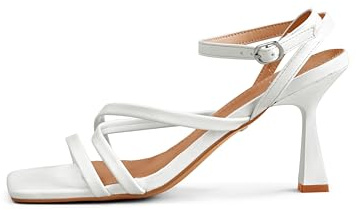 Rio Fiore Sandali Donna con Tacco, Nero/Argento/Marrone/Fucsia/Serpente/Bianche 8.5 cm Tacco a spillo, Sandali donna alti, Ecopelle, 2681L-1-A-3