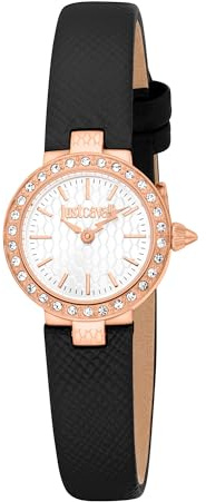 Just Cavalli Damen Analog Quarz Uhr mit Leder Armband JC1L362L0035