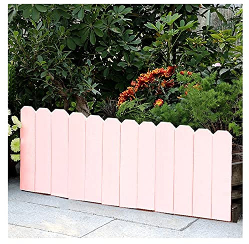 Panneaux de clôture autoportants en bois pour bordure de jardin Bordure décorative flexible Rose 102 x 50 cm